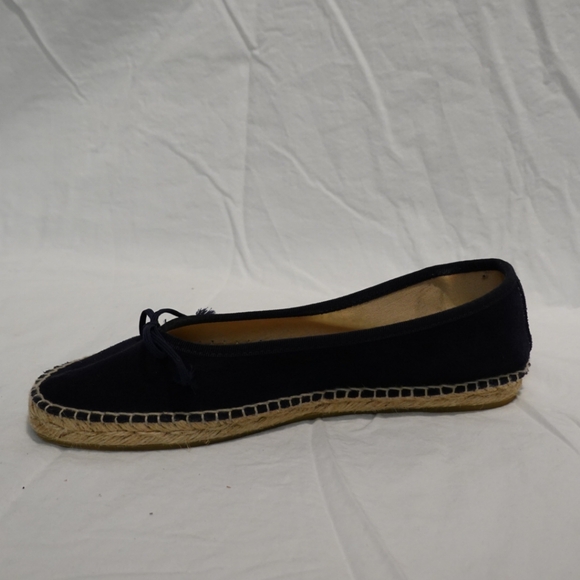 LA MAISON DE L'ESPADRILLE Navy Suede Ballet Flat Espadrille - France, size 39 - Picture 9 of 9